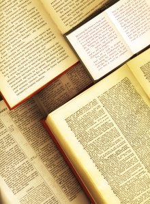 background made from opened books