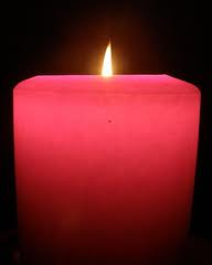 Pink advent candle
